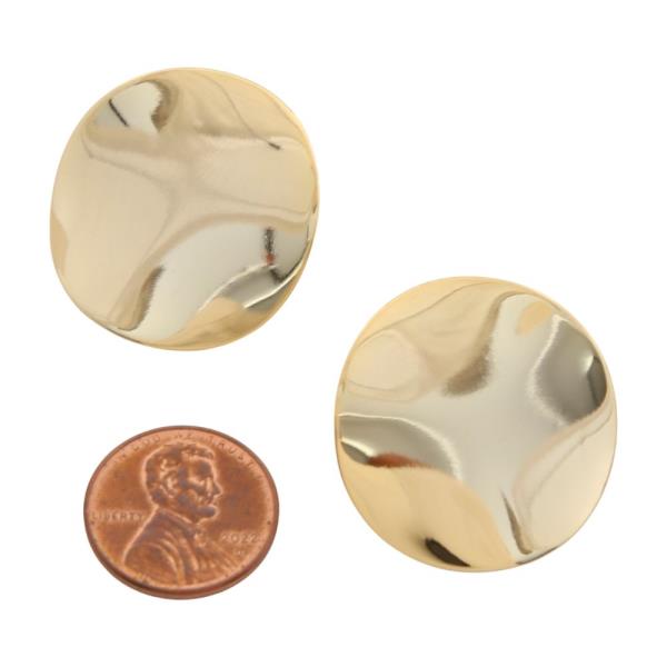 SODAJO ROUND METAL GOLD FILLED EARRING
