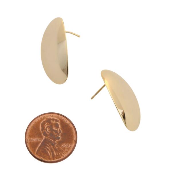 SODAJO OVAL METAL GOLD FILLED EARRING