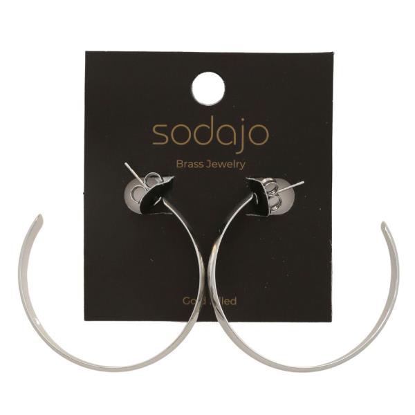 SODAJO OPEN HOOP GOLD FILLED EARRING