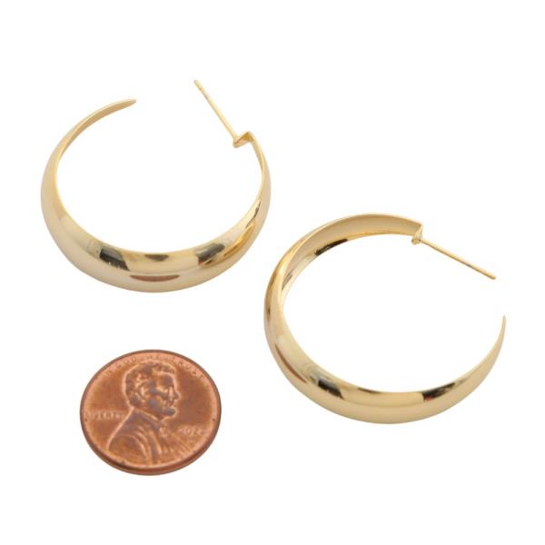 SODAJO WIDE OPEN HOOP GOLD FILLED EARRING