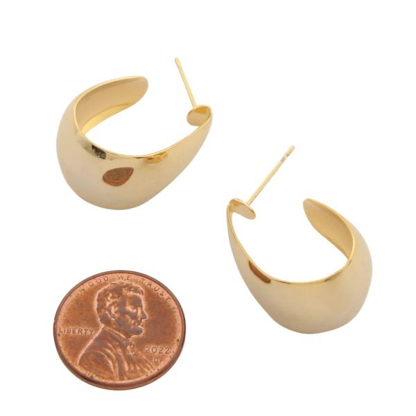 SODAJO TEARDROP SHAPE HOOP GOLD FILLED EARRING