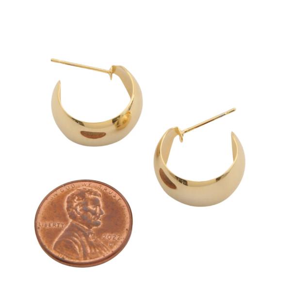 SODAJO WIDE GOLD FILLED EARRING
