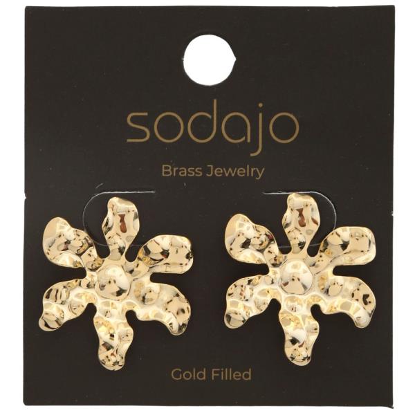 SODAJO FLOWER GOLD FILLED EARRING
