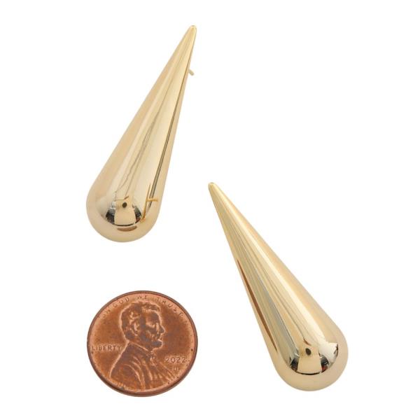 SODAJO LONG TEARDROP GOLD FILLED EARRING