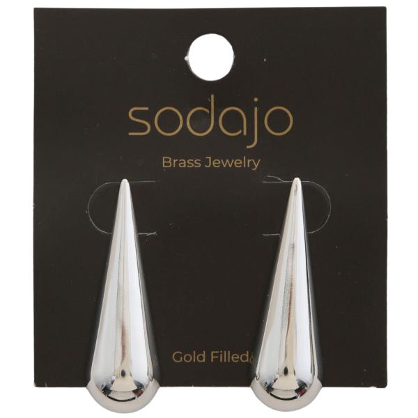 SODAJO LONG TEARDROP GOLD FILLED EARRING