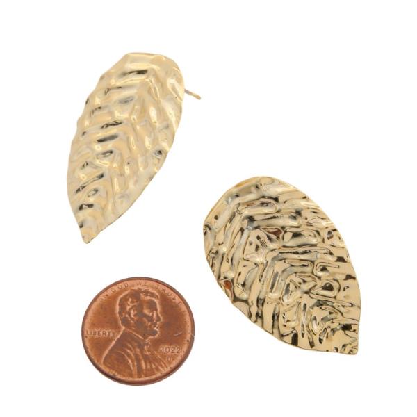 SODAJO LEAF SHAPE GOLD FILLED EARRING