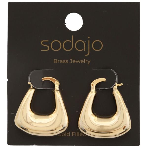 SODAJO GEO SHAPE GOLD FILLED EARRING