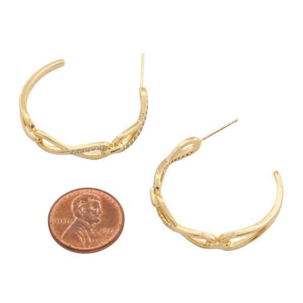 SODAJO INFINITY OPEN HOOP GOLD FILLED EARRING