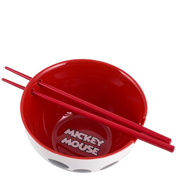 MICKEY MOUSE SOUP BOWL WITH CHOPSTICKS