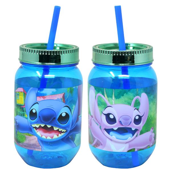 STITCH CANNING JAR WITH STRAW AND ELECTROPLATED LID