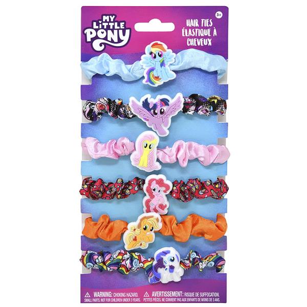 MY LITTLE PONY 6PC SCRUNCH HAIR ELASTICS