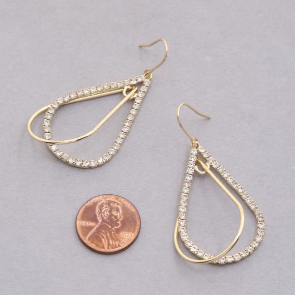 SODAJO TEARDROP GOLD DIPPED DANGLE EARRING