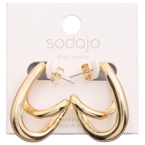 SODAJO METAL GOLD DIPPED EARRING