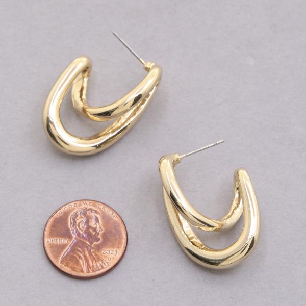 SODAJO METAL GOLD DIPPED EARRING