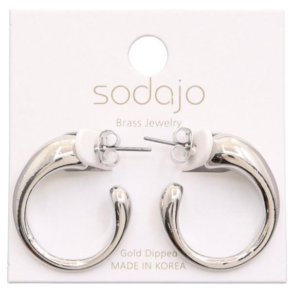 SODAJO OPEN HOOP GOLD DIPPED EARRING