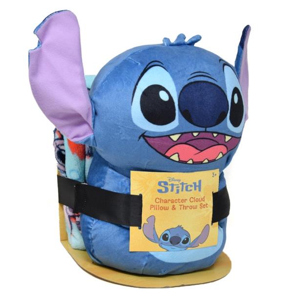 11" HD PLUSH W/ SILK TOUCH BLANKET LILO & STITCH - SQUEEZY STITCH