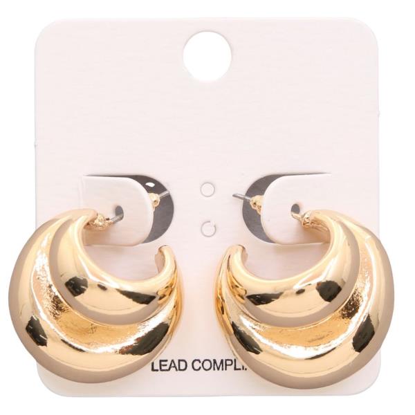 TWO TONE OPEN HOOP EARRING