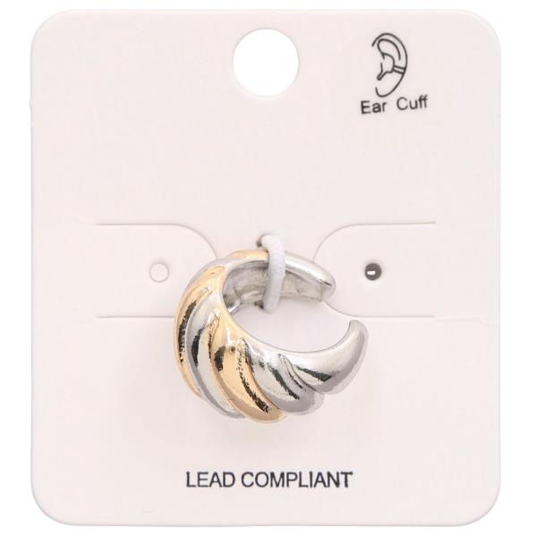 TWO TONE CROISSANT METLA EAR CUFF