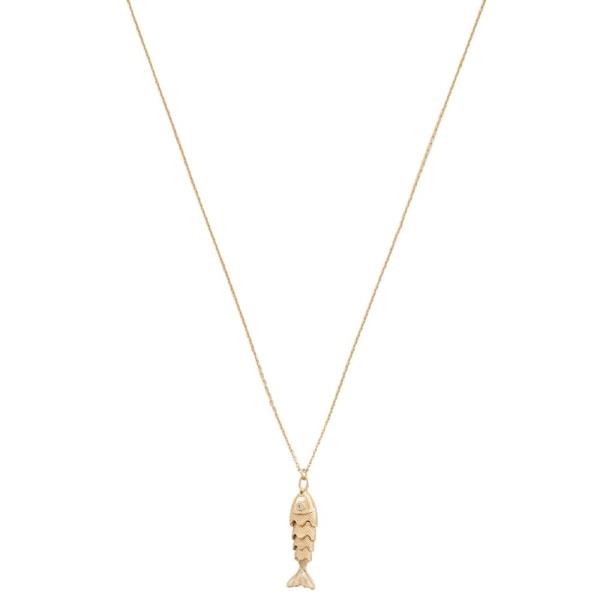 METAL FISH PENDANT NECKLACE