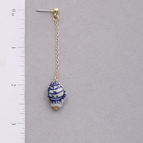 CERAMIC BEAD DANGLE EARRING