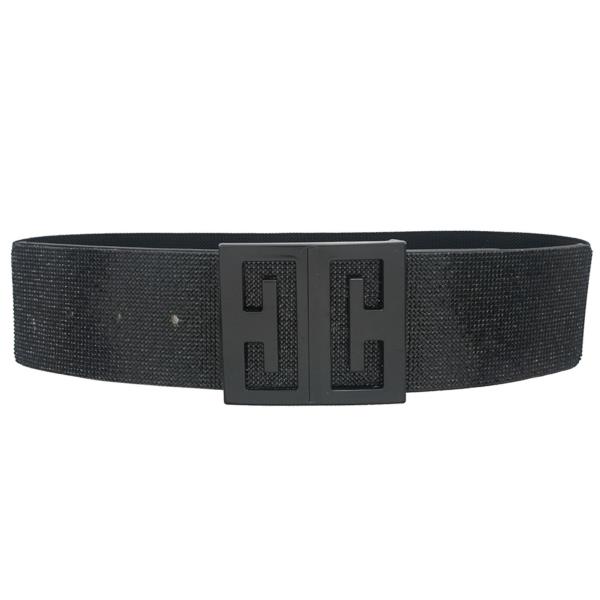 PLUS COLOR COATED MIRROR C CUT OUT BUCKLE RS ELASTIC BELT