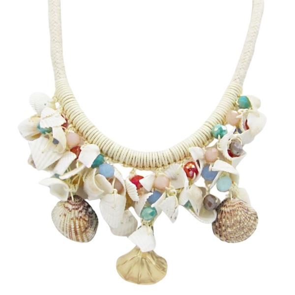 SEASHELL BEADED NECKLACE