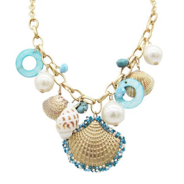 SEASHELL ASSORTED CHARM NECKLACE