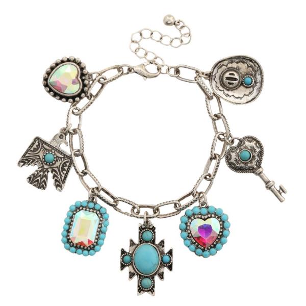 WESTERN STYLE MULTI CHARM BRACELET