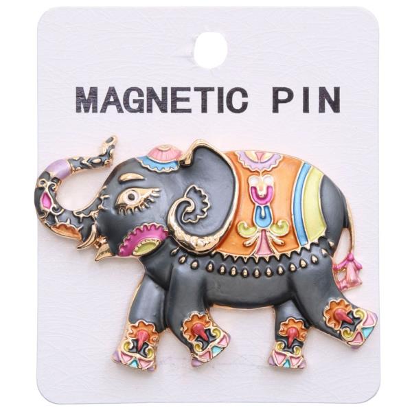 COLORFUL ELEPHANT MAGNETIC PIN