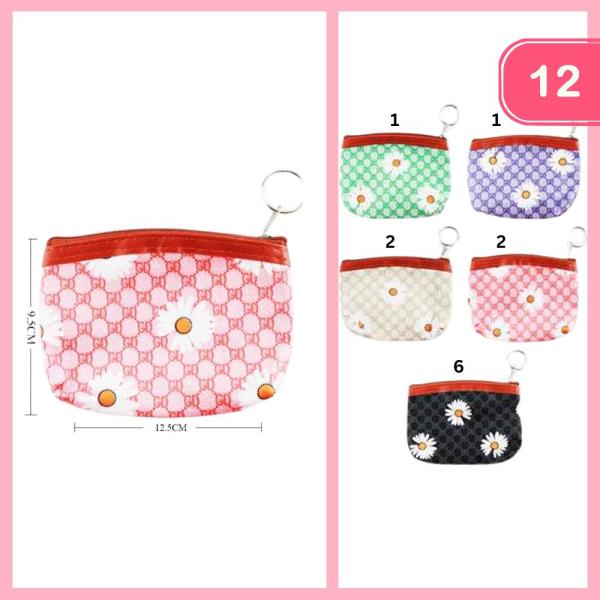 FLOWER COIN PURSE KEYCHAIN (12 UNITS)