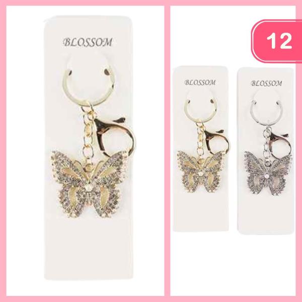 BUTTERFLY KEYCHAIN (12 UNITS)