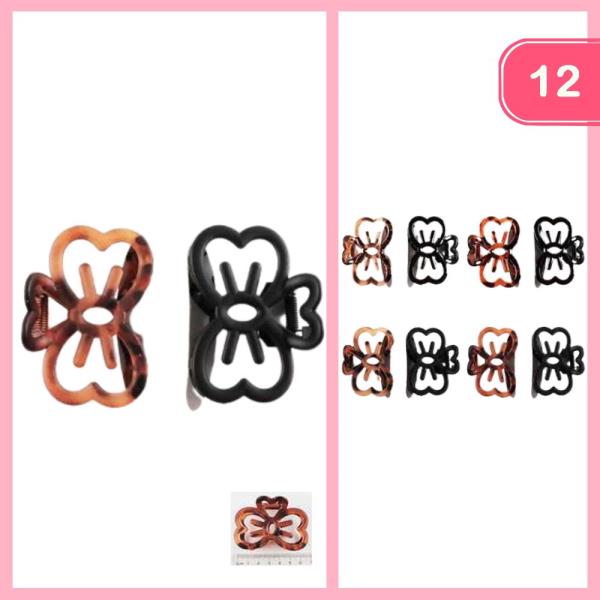 BOW HAIR CLAW CLIP (12 UNITS)