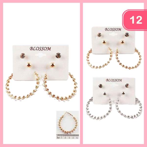 HOOP EARRING SET (12 UNITS)