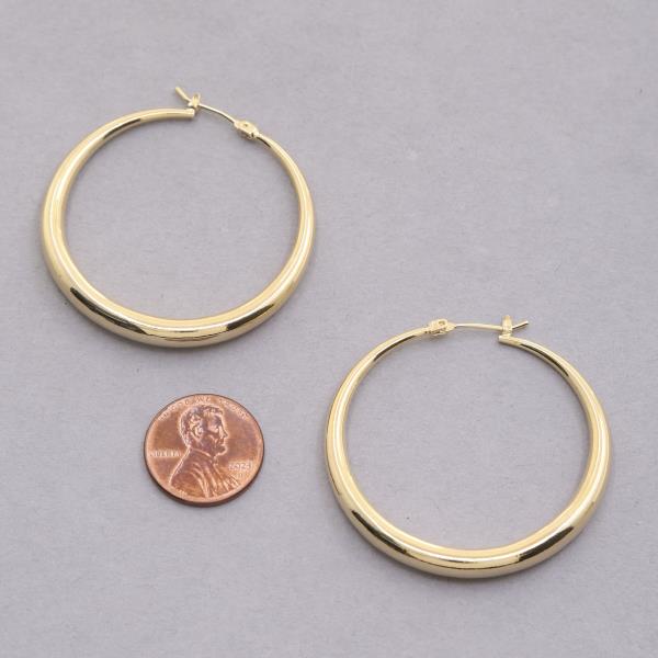 14K GOLD DIPPED HOOP EARRING