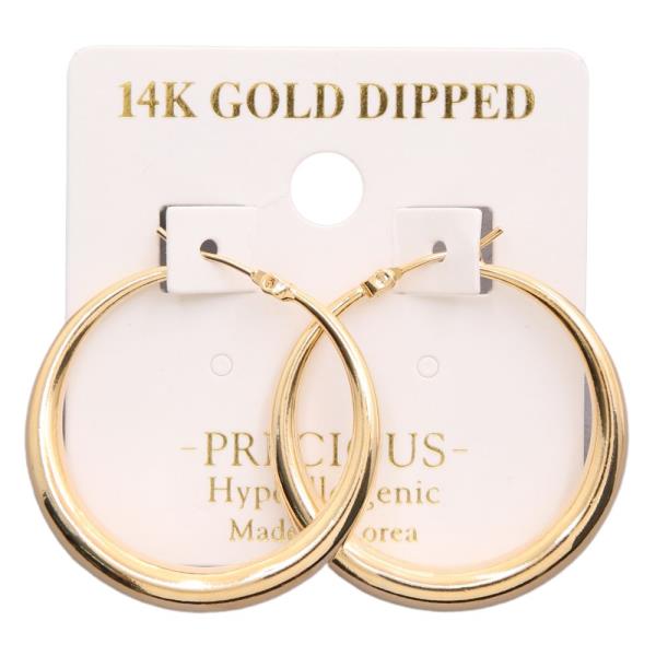 14K GOLD DIPPED HOOP EARRING