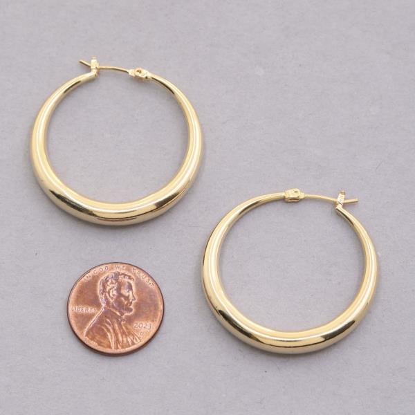 14K GOLD DIPPED HOOP EARRING
