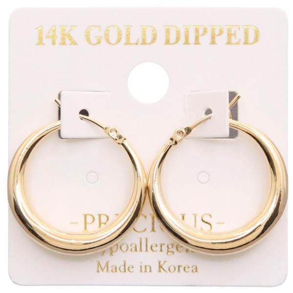 14K GOLD DIPPED HOOP EARRING