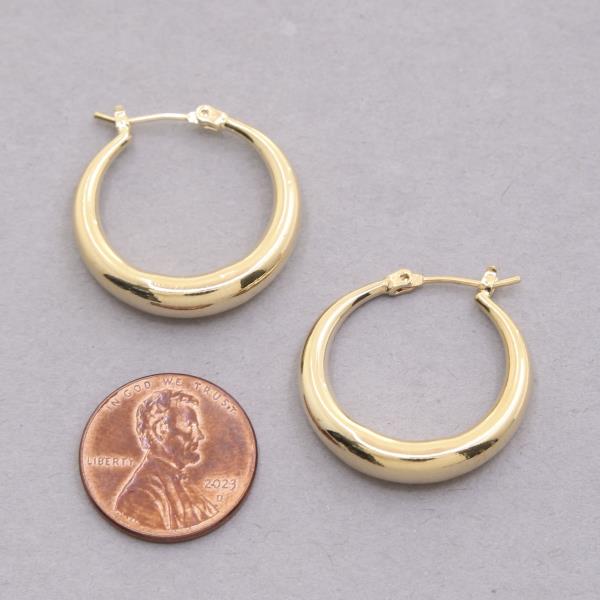 14K GOLD DIPPED HOOP EARRING