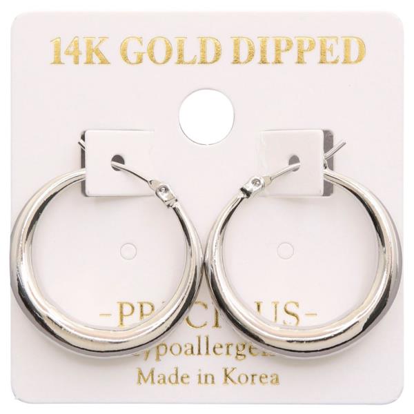 14K GOLD DIPPED HOOP EARRING