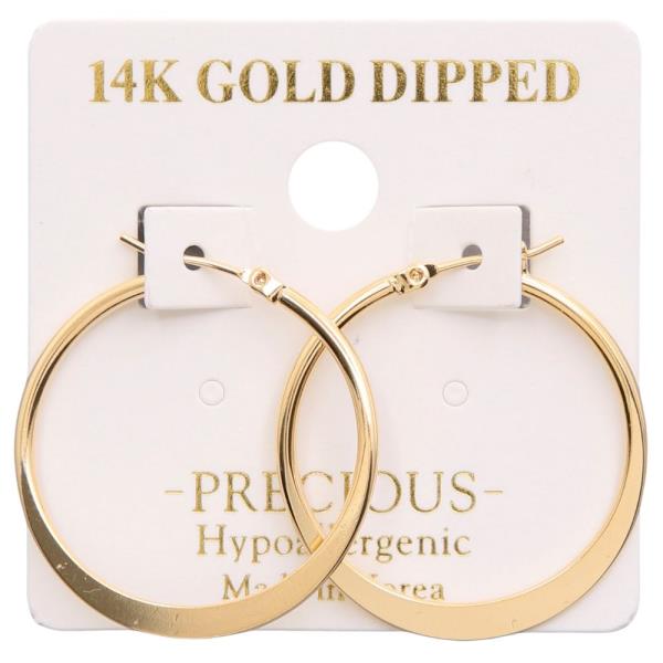 14K GOLD DIPPED HOOP EARRING