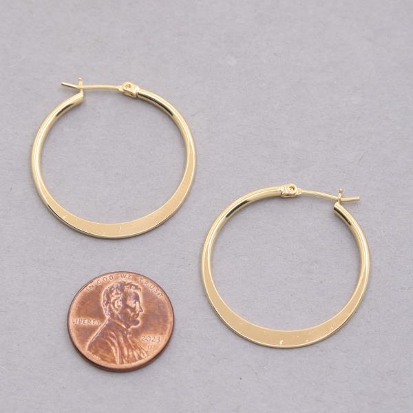 14K GOLD DIPPED HOOP EARRING