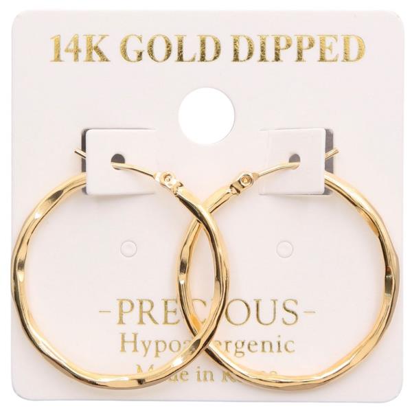 14K GOLD DIPPED HOOP EARRING