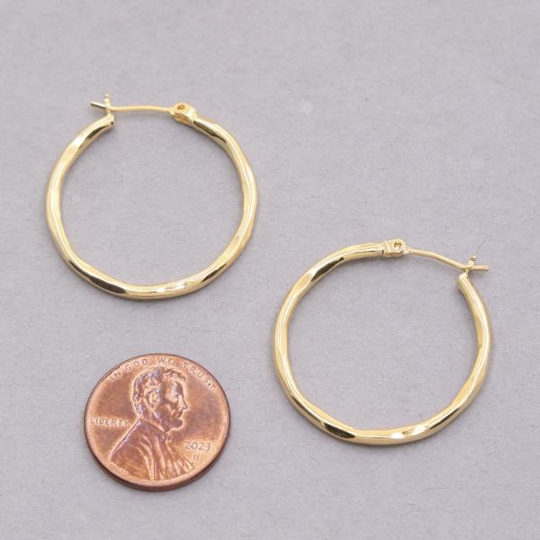 14K GOLD DIPPED HOOP EARRING