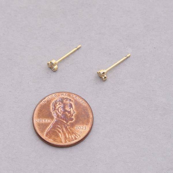14K GOLD DIPPE DAINTY EARRING
