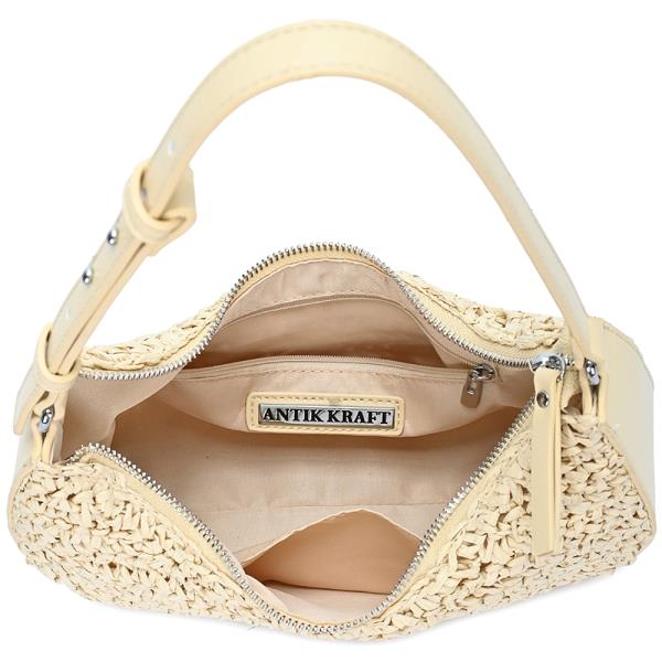 CHIC WOVEN STRAW SHOULDER BAG