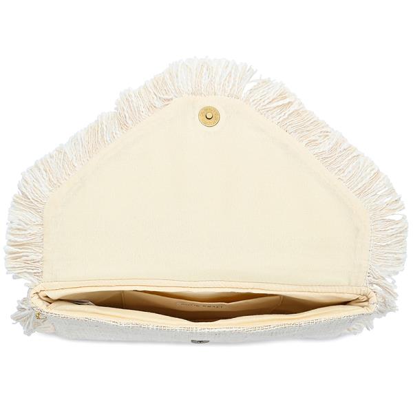 STYLISH BEADED FRINGE CLUTCH BAG