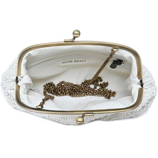 ALL OVER BEADED CLUTCH CROSSBODY BAG