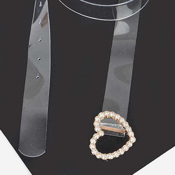 TRANSPARENT HEART BUCKLE BELT