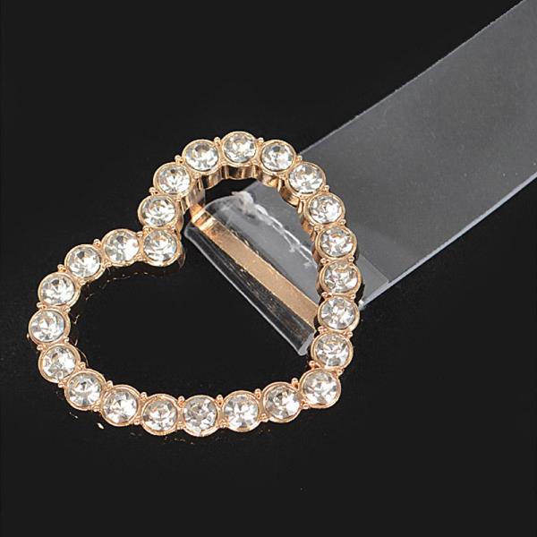 TRANSPARENT HEART BUCKLE BELT