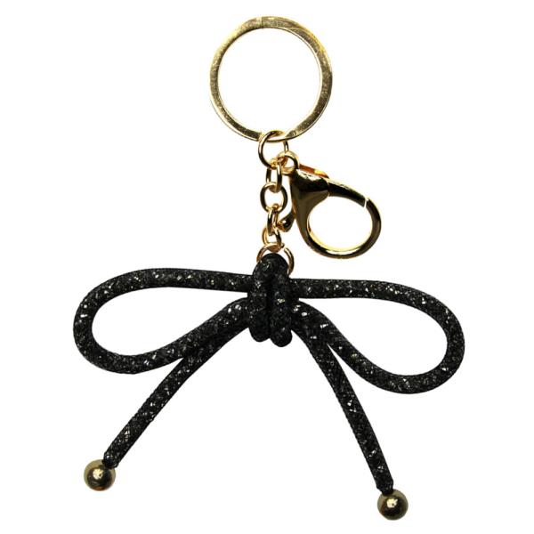RHINESTONE RIBBON KEYCHAIN BAG CHARM